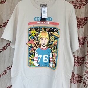 Steven Rhodes Expand Your Mind Cream Colored Graphic T-Shirt NWT Size XL